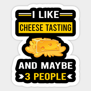 3 People Cheese Tasting Sticker